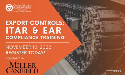 Export Controls: ITAR & EAR Compliance Training on November 10, 2022